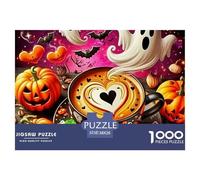 Halloween Pumpkin King Under Full Moon Premium Cardboard Fun Relaxing Game, Great for Unwinding, Reducing Pressure And Enjoying Life 38x26cm/1000pcs