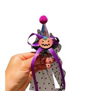Halloween Pumpkin Lace Ribbon Hair Clip Cone Hat Masquerade Strong Hold Cone Hat Hair Clips For Women