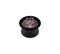 Halloween Pumpkin Leopard Print Women Jack O Lantern Cute PopSockets Adhesive PopGrip
