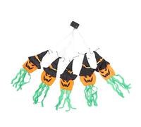 Halloween Pumpkin Lights Decorations LED Pumpkin Lights String Battery Powered Lights Full of Stars Holiday Decorations Halloween Outdoor Scenes Decor with Wizard Pumpkin Lantern