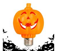 Halloween Pumpkin Lights, Ghost Faced Pumpkin Decorative Lighting, E27 Screw Base Festive Bulb Decorations for Indoor Outdoor Camping Tents Restaurants Haunted Houses Themed Parties Park Bar