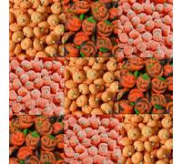 Halloween Pumpkin Marshmallow & Sweet Mix - Spooky for Trick or Party Bag Fillers - Party Gift Box (1kg, Random Mixed)