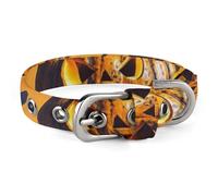 Halloween Pumpkin Monster Dog Collar, Soft Comfortable Pet Collar for Small & Medium Dogs, Adjustable Durable Cat Collars for Puppies