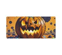 Halloween Pumpkin Monster Mouse Pad, Non-Slip Rubber Desk Mat with Stitched Edge, Large Mouse Pad for Keyboard, Laptop, Office & Home Decor, 40x90cm