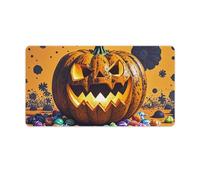 Halloween Pumpkin Monster Mouse Pad, Non-Slip Rubber Desk Mat with Stitched Edge, Large Mouse Pad for Keyboard, Laptop, Office & Home Decor, 40X75cm
