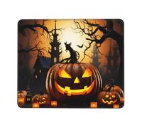 Halloween pumpkin Mouse Pad with Stitched Edge, Comfortable Mouse Pads with Non-Slip Rubber Base Gaming Mouse Mat Washable Mousepads Computers Laptop Desk Accessories for Office 7.9 x 9.5 in