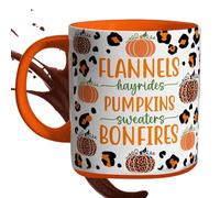 Halloween Pumpkin Mug - 400 ml Ceramic Mug | Cute Autumn Ceramic Mug for Halloween, Thanksgiving & | Scary, Charming Tase Ideal for Autumn and Holiday Enjoyment