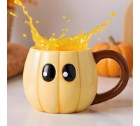 Halloween Pumpkin Mug, Creative Ceramic Coffee Mug, Cute Fall Pumpkin Cup, Halloween Decorations for Family Friends Ideal Preasent, Festival Party Home Decor