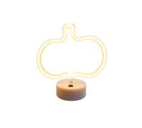 Halloween Pumpkin Night Light, Cosy Warm White Glow USB Bedside Light (Color A)