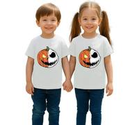 Halloween Pumpkin Nightmare Jack Skellington Before Christmas Film Christmas Children's T-Shirt, White, 140