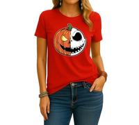 Halloween Pumpkin Nightmare Jack Skellington Before Christmas Film | Christmas Women's T-Shirt, red, 3XL