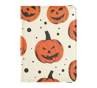 Halloween Pumpkin Orange Leather Passport Holder Covers Case Wallet Passport Holder Passport Holder Ultra Slim, Halloween pumpkin orange, One Size