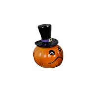Halloween Pumpkin Ornament Resins Smiling Grin Face Sculpture For Horror Theme Homes Party Table Decors Multiple Expression Statue