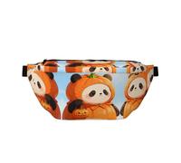 Halloween Pumpkin Panda Running Waist Pack-No-Bounce Phone Holder for Gym, Waterproof Crossbody Bum Bag with Adjustable Strap