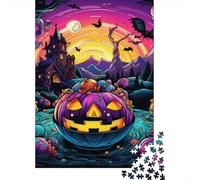 Halloween Pumpkin Paper Jigsaw Puzzles for Adults 1000 Piece Toys Family Jigsaw Games Birthday Puzzle Educational Boys Girls 1000pcs (38x26cm)