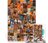 Halloween pumpkin patchworkPuzzles for teenagers 1000 Piece Toy Intellectual Game is ideal as a gift for the whole family 38x26cm