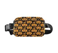 Halloween Pumpkin Pattern Fashion Waist Bag Fanny Pack for Women Men Teens Multipurpose Sling Chest Bag with Adjustable Strap for Travel Vacation