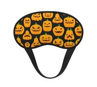 Halloween Pumpkin Patterns Elastic Band Eye Mask for Sleeping, Blackout Sleep Mask Block Light, Comfortable Travel Nap