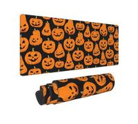 Halloween Pumpkin Patterns Gaming Mousepad Large Waterproof Non-Slip Desk Mat for Home Office Work Computer, Keyboard Pad Work from Home Essentials - 80x30cm
