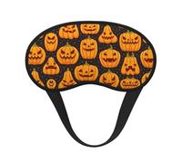Halloween Pumpkin Patterns Print Blackout Sleep Mask - Side Sleeper Eye Cover, Soft Comfort, Perfect for Travel, Meditation