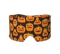 Halloween Pumpkin Patterns Print Sleep Eye and Ear Muffs Mask - Adjustable Yoga Travel Headband, Keep Warm Shading Comfortable Aid