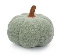 Halloween Pumpkin Pillow - Soft Plush Throw Pillow for Autumn & Fall Decor, Cute Halloween Thanksgiving Bedroom Decorations, Squishy Hugging Cushion for Kids & Adults (Lignt Green, 23CM)