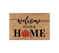 Halloween Pumpkin Print Doormat, Indoor & Outdoor Non Slip Welcome Carpet Floor Doormats Fashion Letter Printed Halloween Theme Decorative Door Mats Thanksgiving Harvest Home Rugs