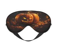 Halloween pumpkin print eye mask, soft and breathable, suitable for nap, travel and night sleep