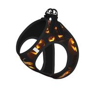 Halloween Pumpkin Print Harness Leash Set For Cat And Small Dog, Adjustable, Reflective, And Escape-Proof Vest With Soft Breathable Mesh Lining