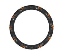 Halloween Pumpkin Print Non Slip Car Steering Wheel Cover Soft Comfort Heat Insulation Stylish Decorative