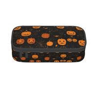 Halloween Pumpkin Print Pencil Case,Large Capacity Pencil Case,Multi-Purpose Makeup Pouch with Zipper