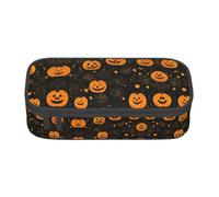 Halloween Pumpkin Print Pencil Case,Large Capacity Pencil Case,Multi-Purpose Makeup Pouch with Zipper