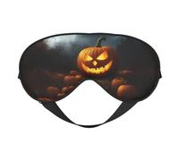 Halloween Pumpkin Print Sleep Mask,Soft Eye Mask with Adjustable Strap for Sleeping, Travel and Relaxation