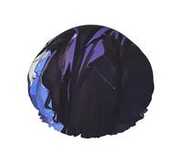 Halloween Pumpkin print Stylish Shower Cap Reusable Shower Cap Women Large Shower Cap for Braids Long Hair