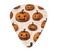 Halloween Pumpkin Printed pick set - 12 pieces, thin, medium and thick guitar picks, suitable for guitar, bass, electric guitar and ukulele