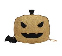 Halloween Pumpkin Purse - Funny PU Leather, Novelty Bag, Creative and Chain Bag | Pumpkin Steps for Family Family, Holiday Costume Party, Outing Travel, dorado, Consulte la descripción