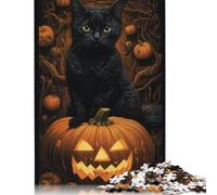 Halloween Pumpkin Puzzle for Adults And Teenagers 1000 Pieces Wooden Puzzles for Teenagers Gifts Brain Teaser Game 1000pcs (75x50cm)