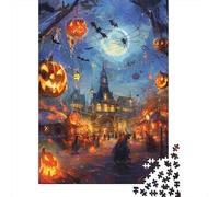 Halloween Pumpkin Puzzle Jigsaws 1000 Pieces for Adults & Teenager Age 12 Years Up Christmas Eve Gifts 1000pcs (38x26cm)