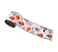 Halloween Pumpkin Ribbon Printed Grosgrain Ribbons Handmade Packaging Gift Party Decoration