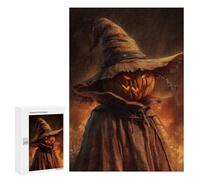 Halloween Pumpkin Scarecrow Art Print Puzzle 1000 Teile Schwer Puzzle Spielzeug Lernspiel Impossible Herausforderungsspielzeug Für Erwachsene Kinder 300 PCS
