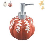 Halloween Pumpkin Scented Liquid Hand Soap Dispenser, Fall Bathroom Soap Dispensers Ceramics Refillable Hand Pumpkin Dispenser - for Kitchen Home Bathroom Decor (yellow)