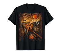 Halloween Pumpkin Scream - Spooky Ghosts and Bat Design T-Shirt