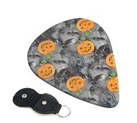 Halloween Pumpkin Set Of 6 Guitar Plectrums For Acoustic Guitar, Electric Guitar, Bass, Ukulele - Thin, Medium And Thick.