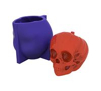 Halloween Pumpkin Shape Skull for Head Epoxy Resin Mold Plaster Silicone Soap Mold Epoxy Resin Molds Silicone Large Rectangle