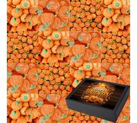 Halloween Pumpkin Shaped Marshmallow,Jelly Pumpkin,Gummy Pumpkin Mixed Sweets With Gift Box - Trick or Treat Party Sweets (1kg)