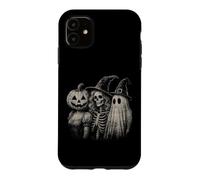 Halloween Pumpkin Skeleton Ghost Vintage Trio Case for iPhone 11