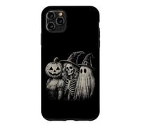 Halloween Pumpkin Skeleton Ghost Vintage Trio Case for iPhone 11 Pro Max