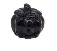 Halloween Pumpkin Skull Face Natural Stones Carved Statue Crystals Quartz Home Decoration Accessories