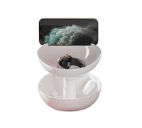 Halloween Pumpkin Snack Bowl-Detachable Double Layer Treat Organizer, Cute Pumpkin Design | Multi Functional Snack Tray with Hidden Phone Holder for Decoration