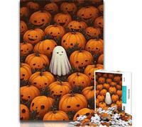 Halloween Pumpkin Soul Puzzles for Adults Teens 1000pc Puzzle,Help The Brain Exercise Addictive Toys to Cultivate Patience A Work of Art (50x75cm)